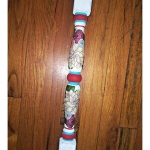 Baluster 3' HandPainted Whimsical sealed Carved Wood Stair Spindle rail NEW